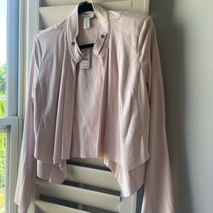 White House Black Market suede drape jacket